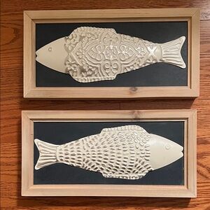 ❌TEMPORARILY UNAVAILABLE❌ Decorative Fish Wall Art in Cream and Black